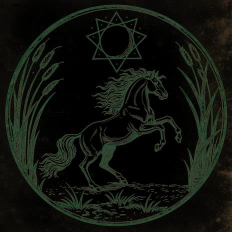 An engraved almanac emblem for dreaming of Horse