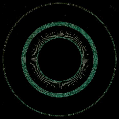 An engraved almanac emblem for the angel number 000