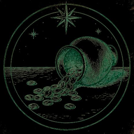 An engraved almanac emblem for dreaming of Poop