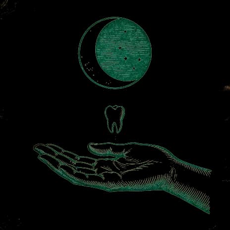 An engraved almanac emblem for dreaming of Teeth Falling Out