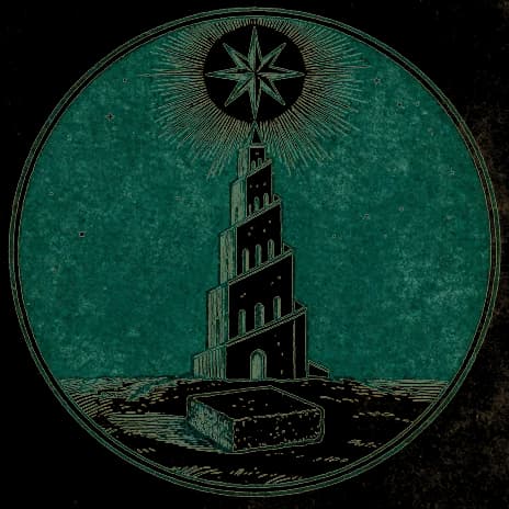 An engraved almanac emblem for the angel number 144