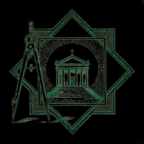 An engraved almanac emblem for the angel number 22