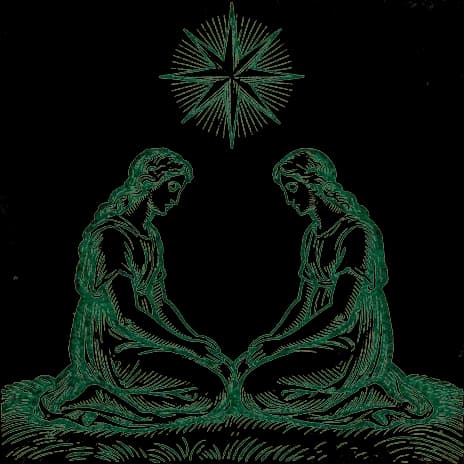 An engraved almanac emblem for the angel number 2727