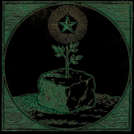 An engraved almanac emblem for the angel number 411