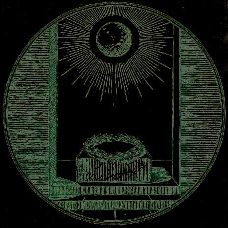 An engraved almanac emblem for the angel number 949